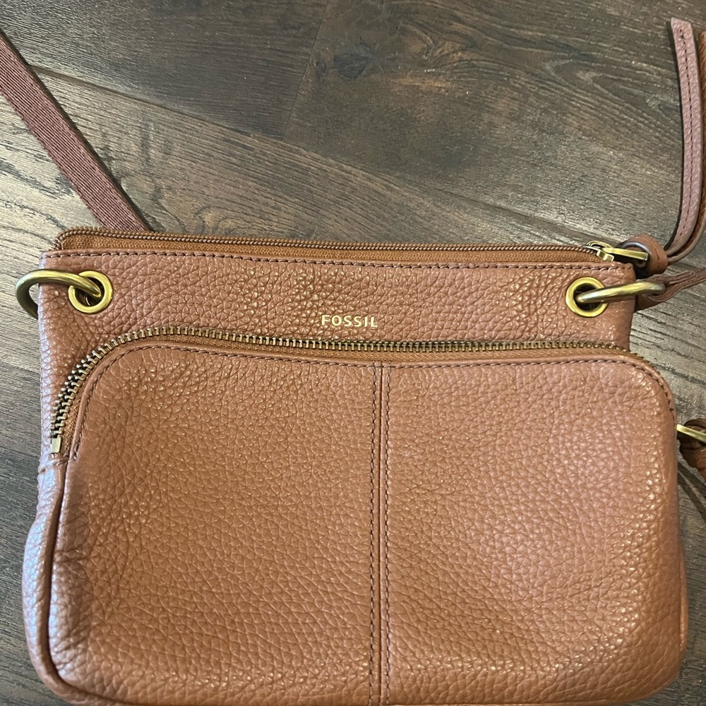 Fossil leather crossbody